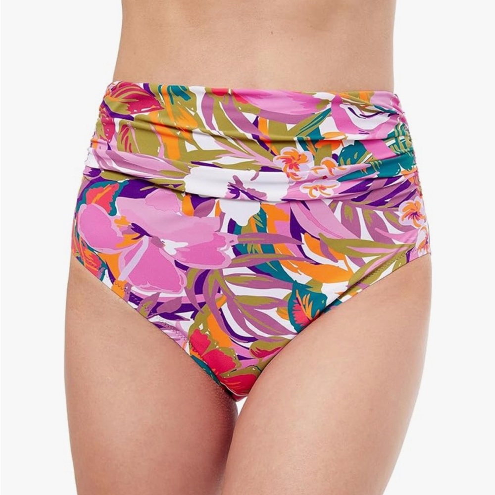 Profile by Gottex Women's Tropikaia High Waist Shirred Bottom